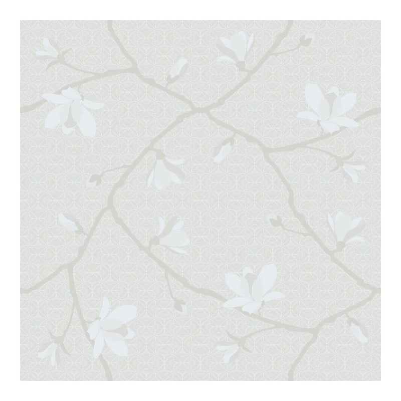 Borastapeter Sabella Grey Magnolia Branch Wallpaper - 20.9 x 396 x 0.025