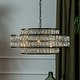 preview thumbnail 1 of 15, AloaDecor Modern Crystal Chandelier Matte Black Finish Tiered Drum Pendant Light for Small Spaces Dining Room Entryway W28''
