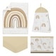 preview thumbnail 2 of 4, Neutral Boho Rainbow Girl Boy Nursery Crib Bedding Set Mustard Yellow Pumpkin Orange Bohemian Sunshine Modern Macrame Vintage