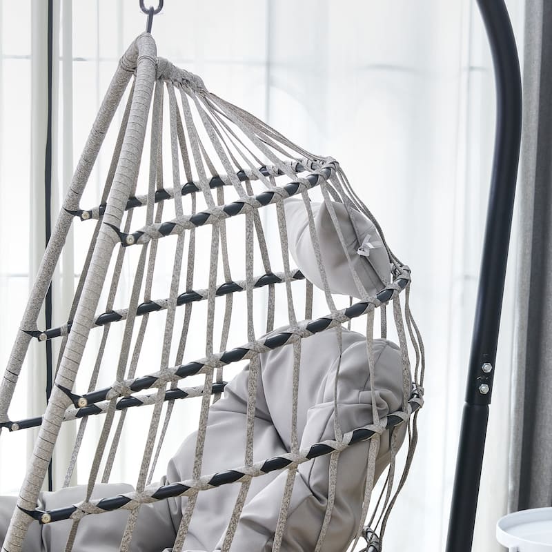 Iron Wicker Hanging Egg Chair