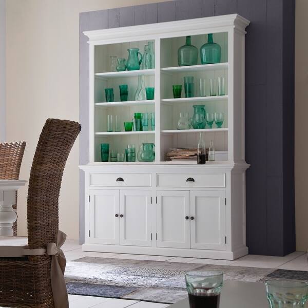 Shop Novasolo Halifax Mahogany Hutch Bookcase Unit Overstock 9821569
