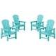 preview thumbnail 54 of 179, Laguna Kids Outdoor Poly Adirondack Chair (Set of 4) Turquoise