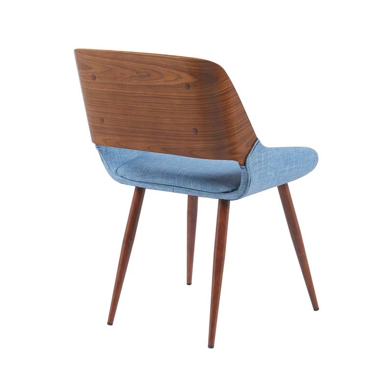 Armen Living Panda Walnut Wood Mid-Century Dining Chair