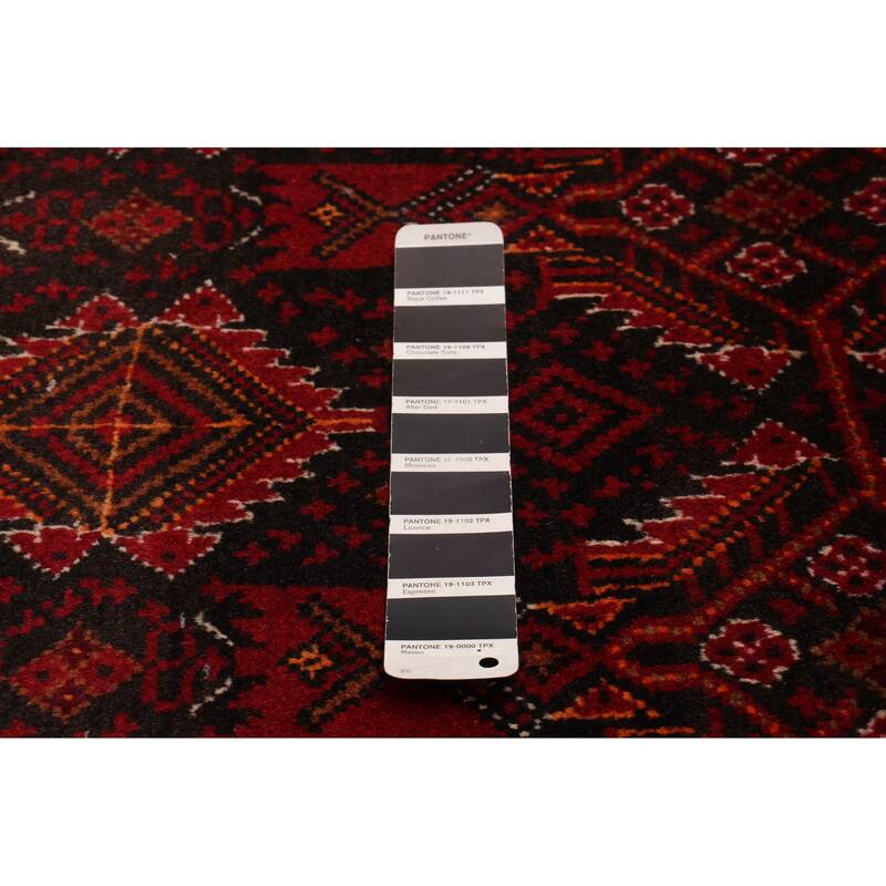 ECARPETGALLERY Hand-knotted Royal Baluch Black, Red Wool Rug - 3'5 x 6'3