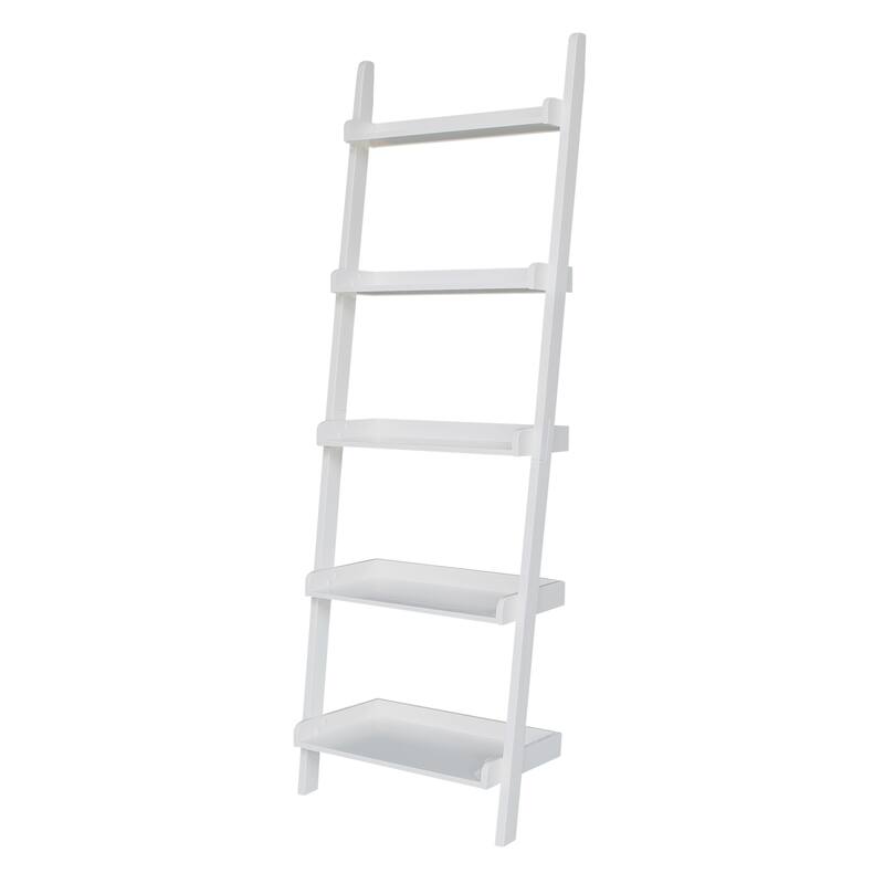 5-Tier Lean-to Shelf Unit - Linen White