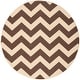 preview thumbnail 134 of 171, SAFAVIEH Courtyard Joycelyn Indoor/ Outdoor Waterproof Patio Backyard Rug 5'3" x 5'3" Round - Dark Brown