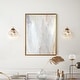 preview thumbnail 6 of 13, Modern Glam 1-Light Gold Wall Sconce Textured Glass Bathroom Vanity Light - D 8" x H 5.5"
