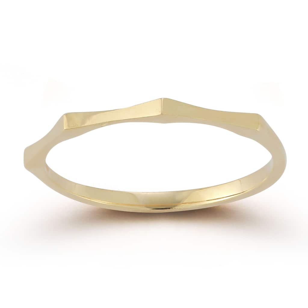 Soleil 14K Gold Thin Band Ring