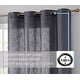 preview thumbnail 14 of 94, HLC.me Abbey Faux Linen Textured Semi Sheer Privacy Light Filtering Transparent Window Grommet Curtain Panels, Pair