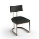 preview thumbnail 19 of 24, Amisco Lucio Upholstered Dining Chair with Metal Legs Black Polyester / Bronze Metal