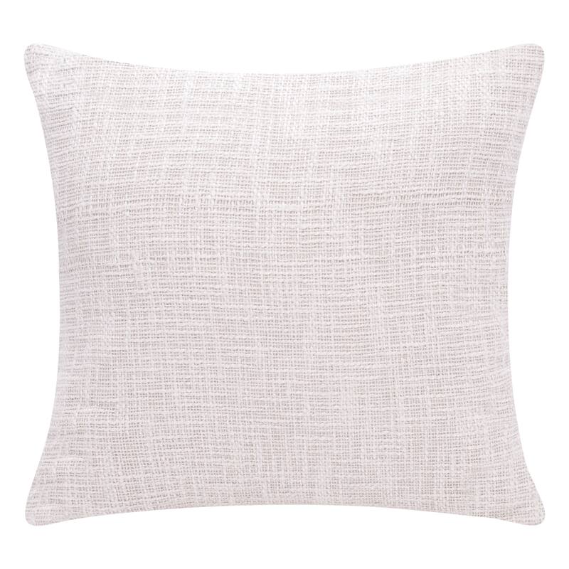 Handwoven Striped Square Throw Pillow Cover - 20" - Beige and Blue