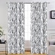 preview thumbnail 68 of 81, Tree Branch Grommet Window Curtain Panel 52"W X 96 "L - Black White