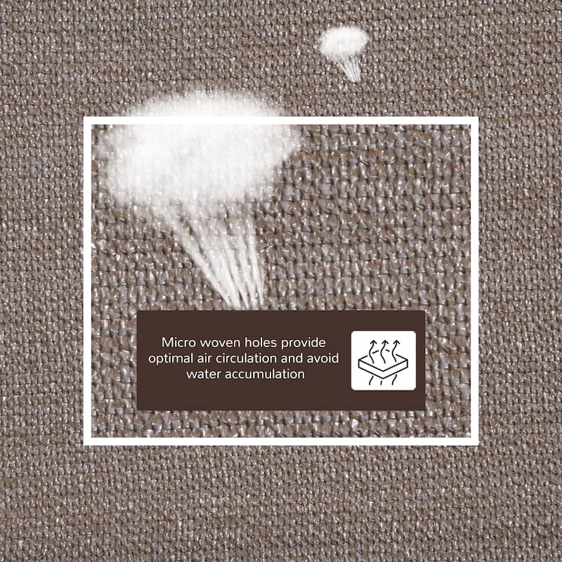 Outsunny 20' x 13' Rectangle Outdoor Patio Sun Shade Sail Canopy with D-Rings and Nylon Rope Included - Brown - 20' x 13'