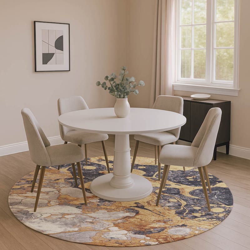 Premium Washable Super Soft Mayfield Rug - Gold - 8' x 8'