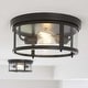 preview thumbnail 5 of 8, Progress Lighting Gunther 2 Light 13" Wide Indoor / Outdoor Flush