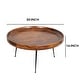 preview thumbnail 7 of 6, Round Mango Wood Coffee Table With Splayed Metal Legs, Brown and Black