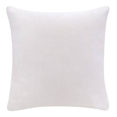 HomeRoots 20" X 20" Ivory 100% Cotton Zippered Pillow