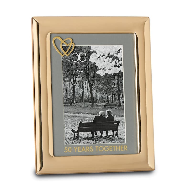 Curata 50 Years Together 4x6 Gold-Tone Zinc Alloy Frame