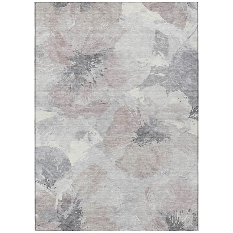 HomeRoots Floral Transitional Rectangle Outdoor Rug