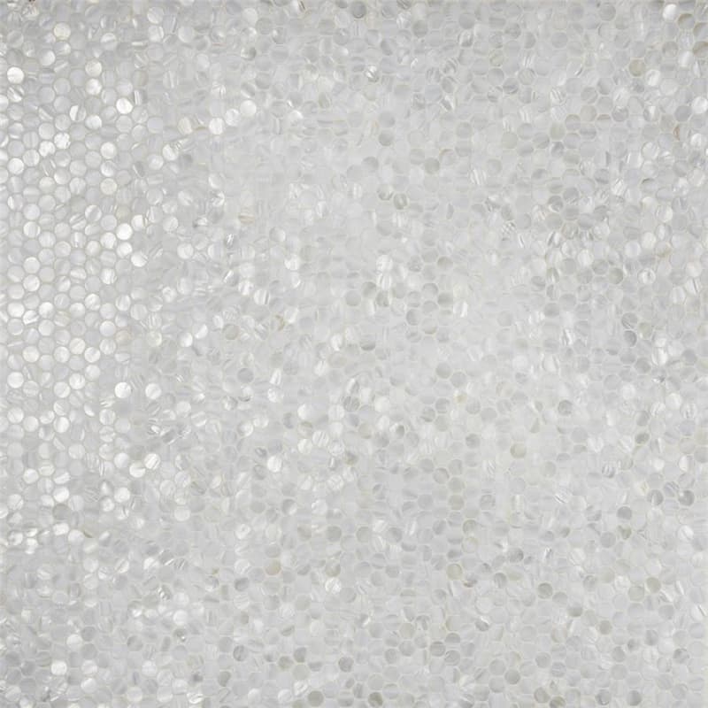 Merola Tile Conchella Mini Penny White 11-1/2" x 11-5/8" Natural Shell Wall Tile
