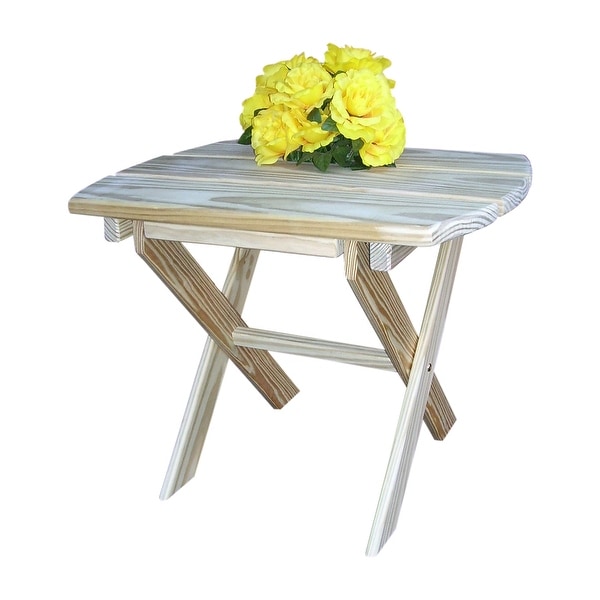 Pressure Treated Pine Folding Oval End Table. Opens flyout.