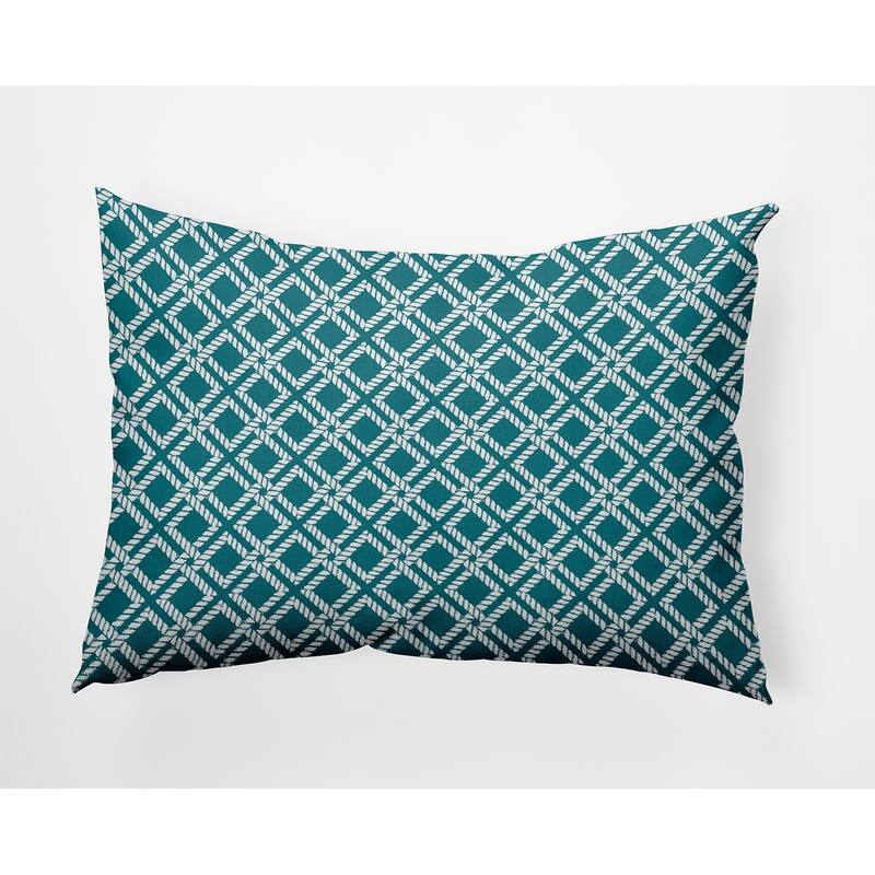 Rope Rigging Indoor/Outdoor Throw Pillow - Mineral Blue - 14" x 20"