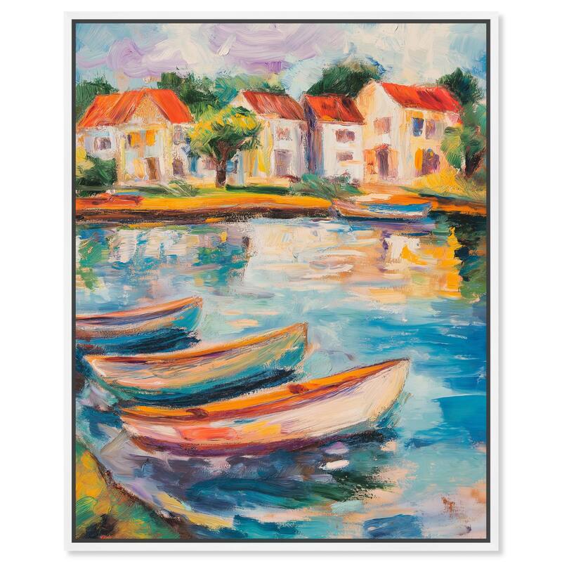 Bayside Calm II Canvas by Art Remedy - 20" x 24" - White