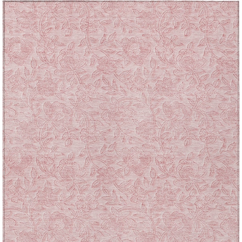 HomeRoots Floral Transitional Rectangle Outdoor Rug
