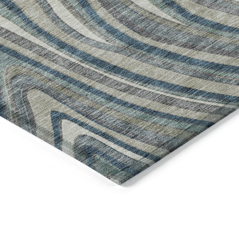 HomeRoots Abstract Transitional Rectangle Outdoor Rug