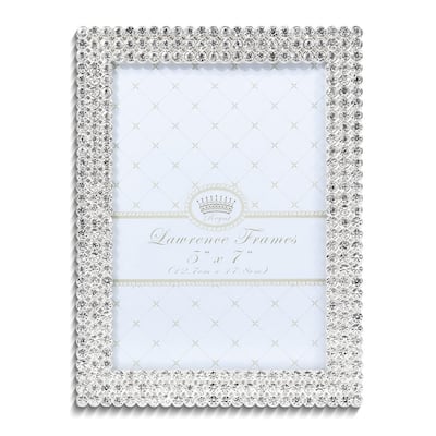Curata Juliet Silver-Tone Crystal 5x7 Photo Frame