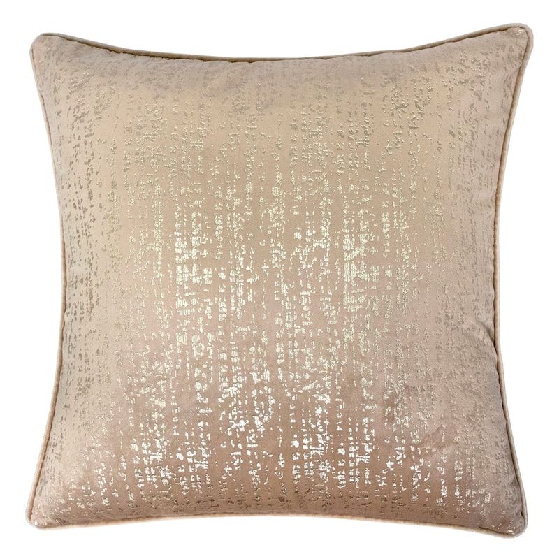 Purviance Contemporary Fabric Textured Feather Accent Pillows by Silver Orchid (Set of 2)