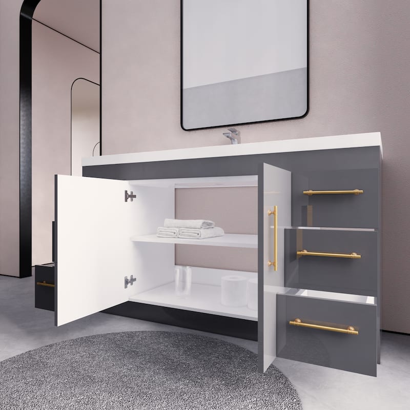 Eliza 60'' Freestanding Vanity with Single Sink