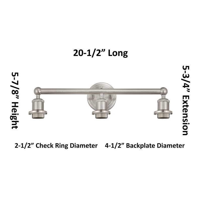 Innovations Lighting Endless Possibilities Edison - Woven Rattan - 3 Light 26" Bath Vanity Light