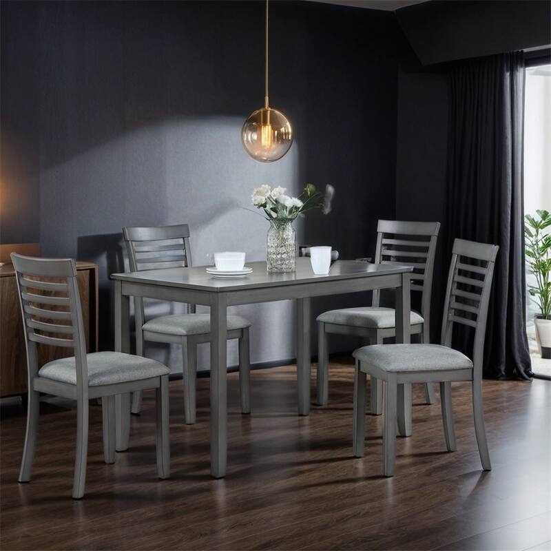 Wooden Dining Rectangular Table set for 4,Kitchen Dining Table