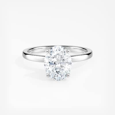 Auriya 14k Gold Lab Grown Oval Ribbon-Halo Diamond Engagement Ring 0.60 to 5.10 ct. tw. (F-G VS)