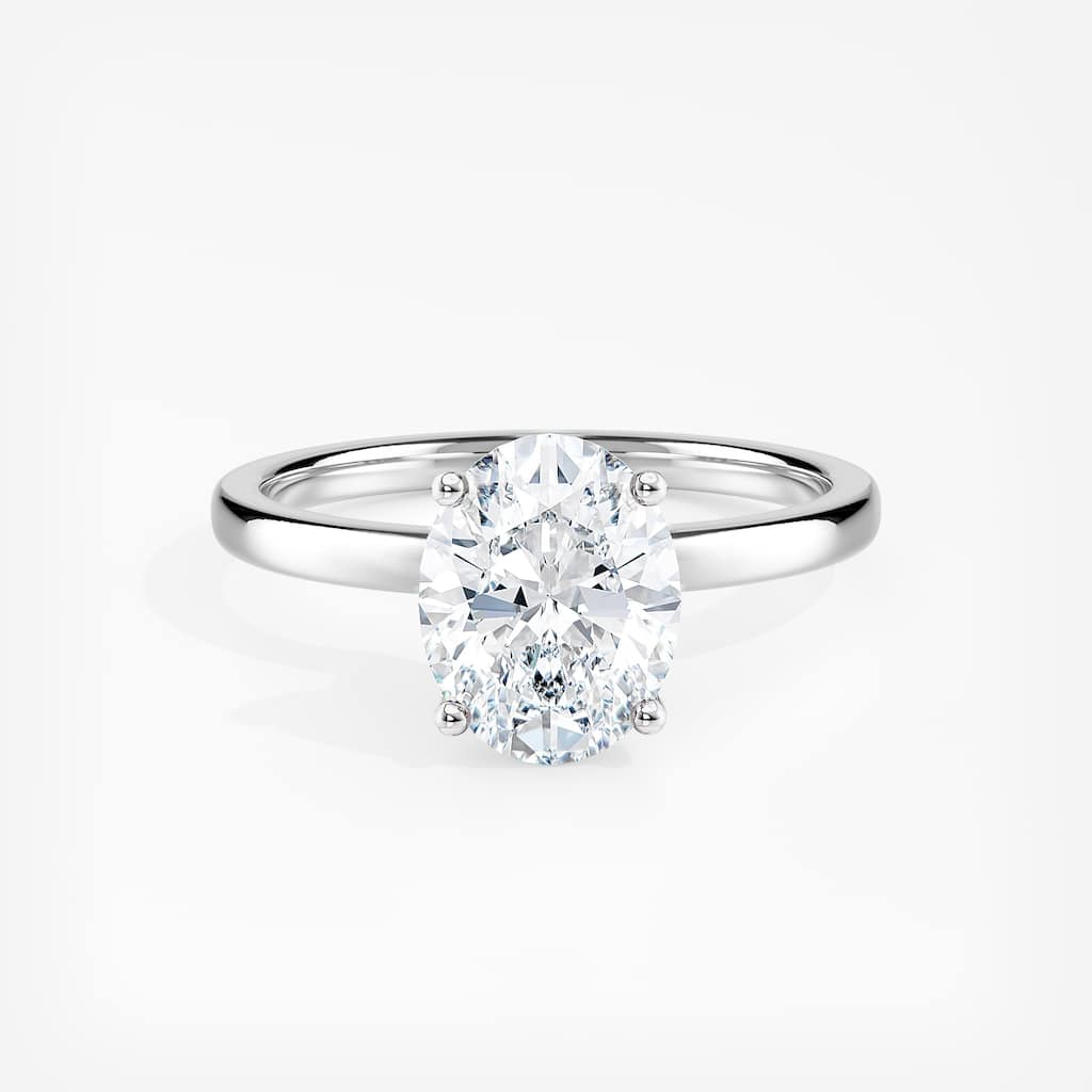 Auriya 14k Gold Lab Grown Oval Ribbon-Halo Diamond Engagement Ring 0.60 to 5.10 ct. tw. (F-G VS)