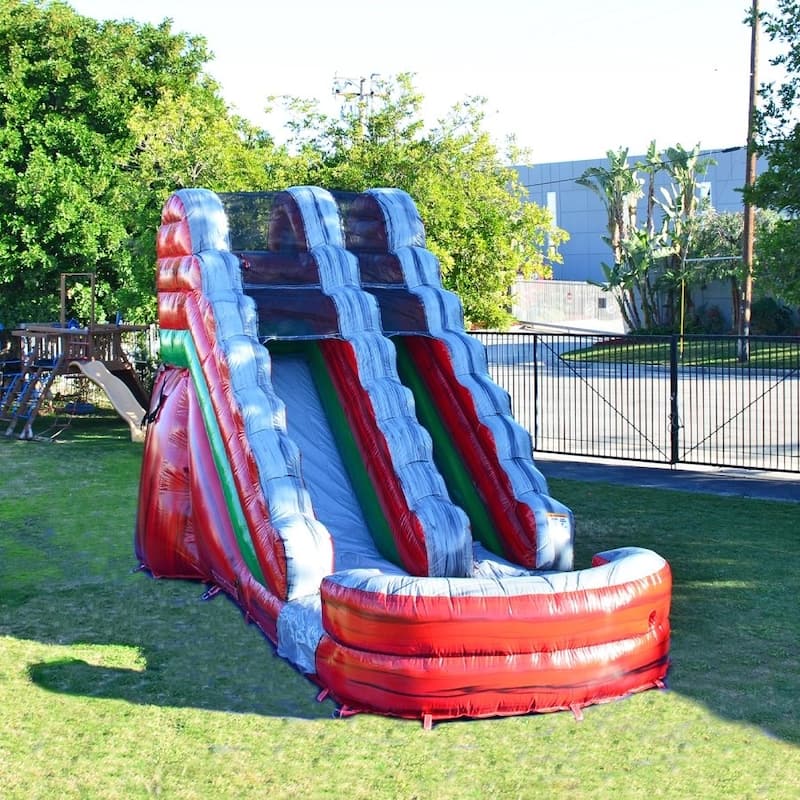 JumpOrange 15' Midnight Commercial Grade Inflatable Water Slide with Splash Pool for Kids and Adults (with Air Blower)
