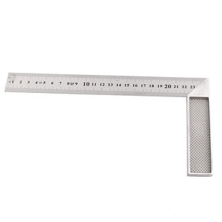 Shop 25cm Scale Try Mitre Angle Square Metric Ruler Silver ...