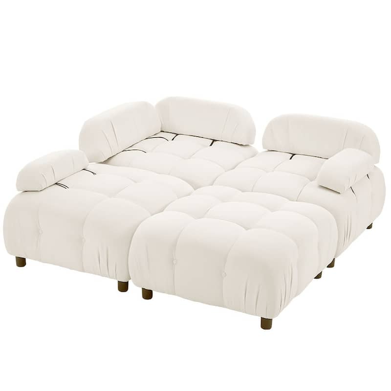 Upholstery Modular Convertible Sectional Sofa, L-Shaped Couch with Reversible Chaise
