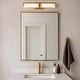 preview thumbnail 9 of 8, Varaluz Mingle Bathroom Vanity Light - Satin Brass