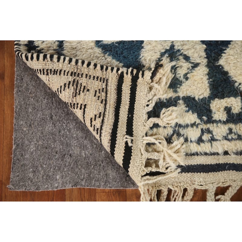 Anatolian Turkish Runner Rug Handmade Hallway Beige Wool Carpet - 3'0"x 11'5"