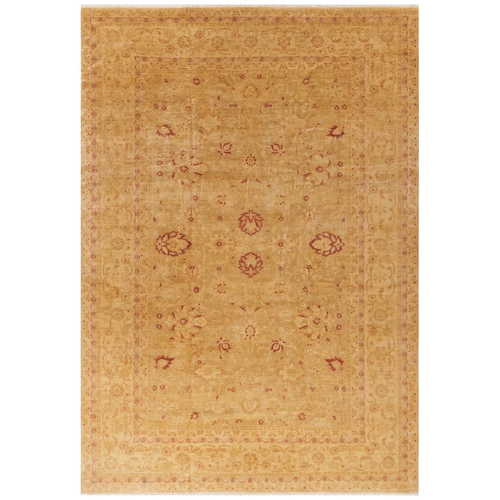 SAFAVIEH Couture Hand-knotted Peshawar Ingmari Traditional Oriental Vegetable Dye Wool Rug with Fringe