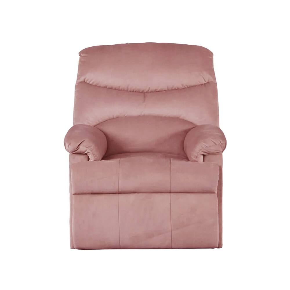 Velvet Upholstered Manual Motion Single Recliner