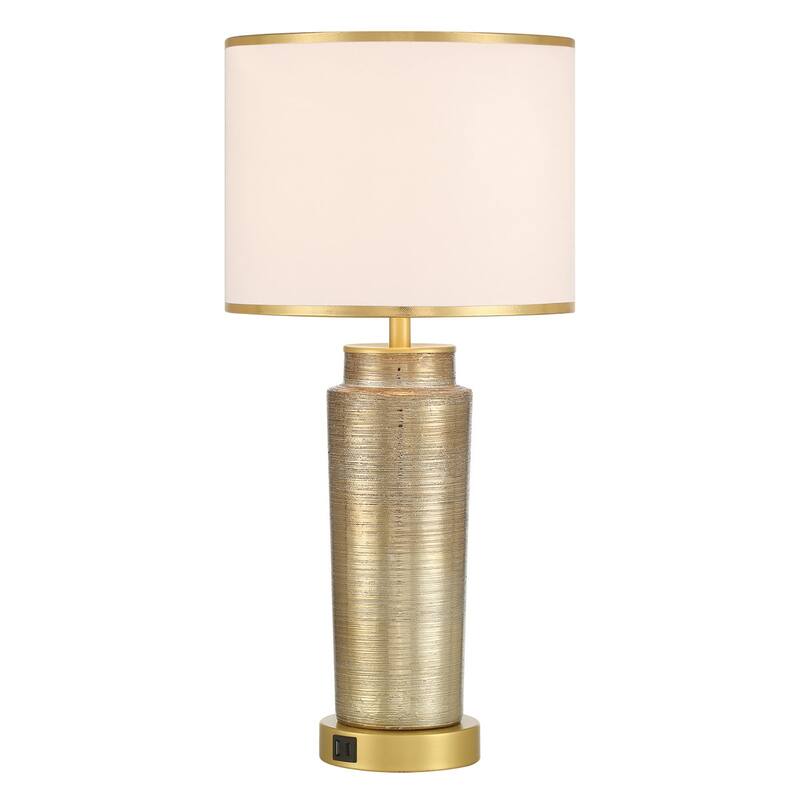 Acroma 25 '' Modern Ceramic Table Lamp with USB Ports - 1-light