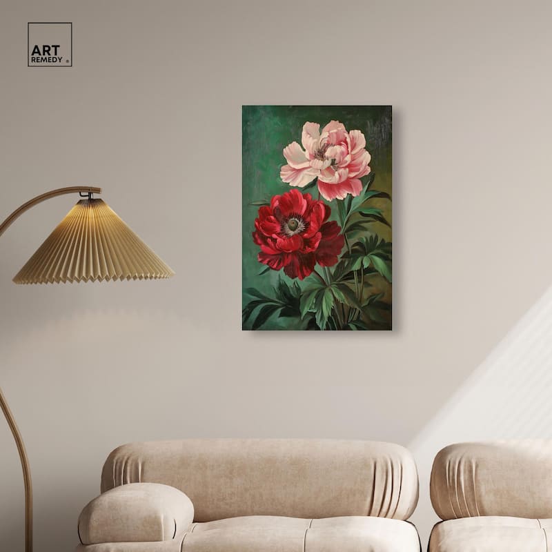 Symphony of Peonies Canvas by Art Remedy, Gallery Wrapped