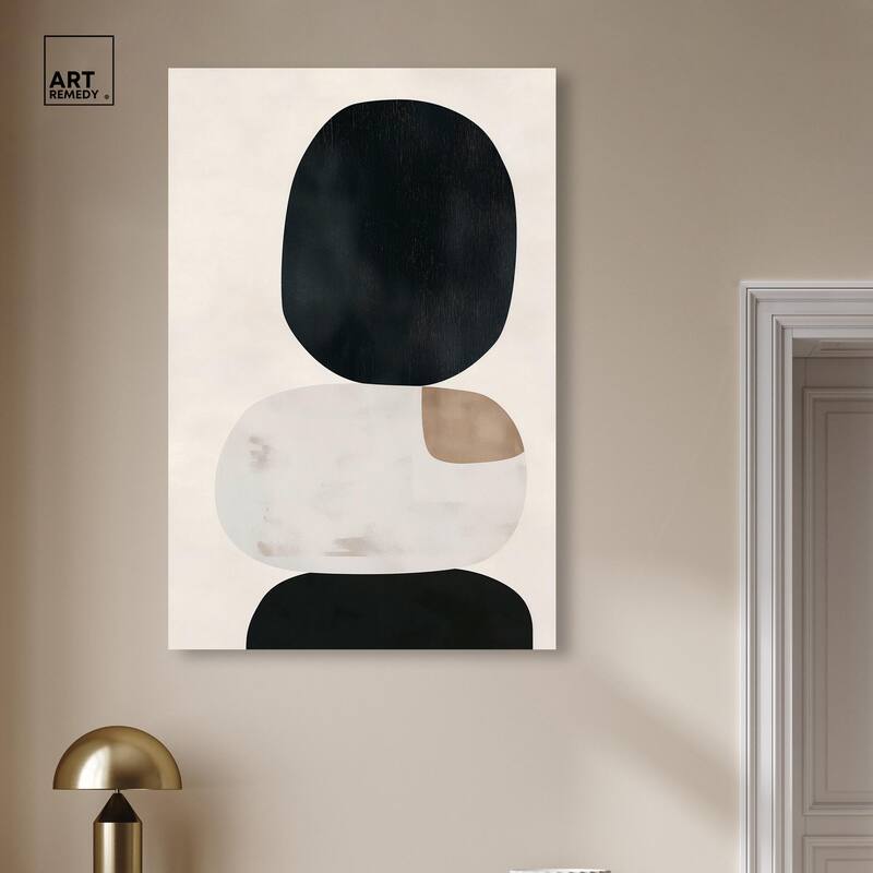 Pebble Pillars II Canvas by Art Remedy, Gallery Wrapped