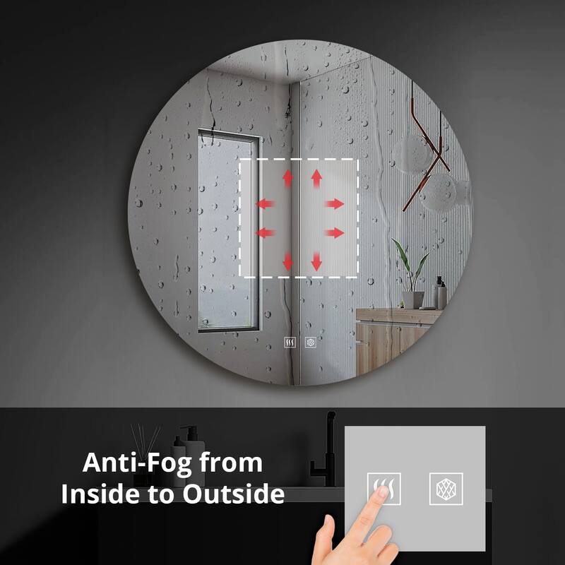 Nordica Round LED Bathroom Vanity Mirror - N/A