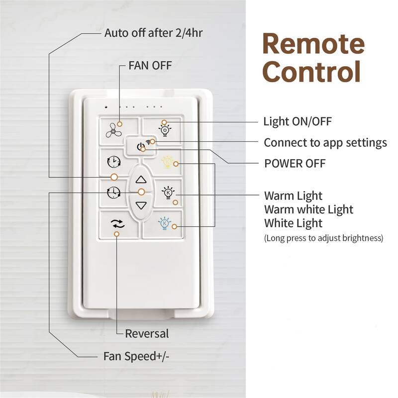84-inch DC Motor Ceiling Fan with Dimmable Light