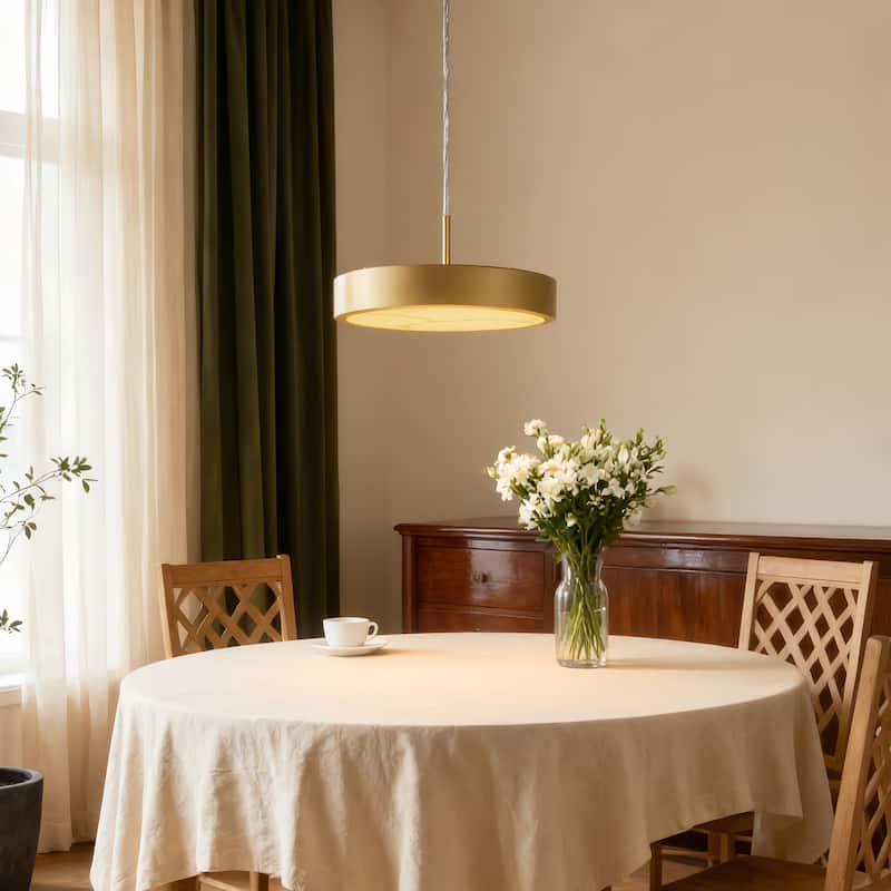 Starsky Alabaster Stone-look Resin Modern Gold LED Chandelier