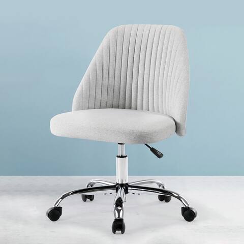 Home Office Chair Twill Fabric Adjustable Ergonomic Desk Chair Task Chair Vanity Chair